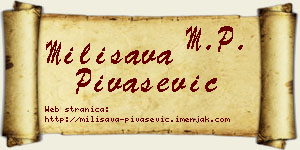 Milisava Pivašević vizit kartica
